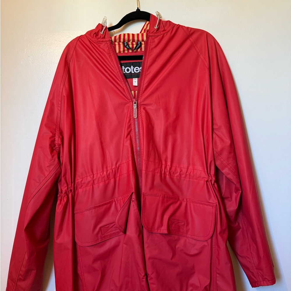 Totes Vibrant Red Rain Jacket